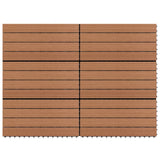 WPC Tiles 60x30 cm 6 pcs 1m Brown 49055