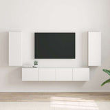 TV Wall Cabinet 2 pcs White 30 x 31 x 80 cm Engineered Wood 892290
