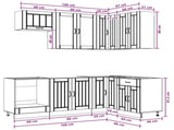 Kitchen Unit LUCCA 8 pcs White Engineered Wood 3438467