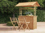 3 Piece Bar Set Bamboo 341741