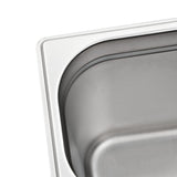 Gastronorm Containers 4 pcs GN 1/4 200 mm Stainless Steel 50904