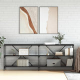 Console Table Black 200x30x75 cm Engineered Wood and Iron 832858