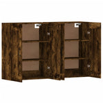 Wall Mounted Cabinets 2 pcs Smoked Oak Engineered Wood 3197990