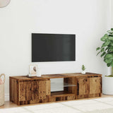 TV Cabinet with LED Lights Old Wood 140x40x36 cm Engineered Wood 856349