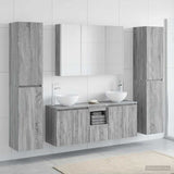 Bathroom Furniture Set 6 pcs Grey Sonoma 100 x 15.5 x 70 cm 3407220