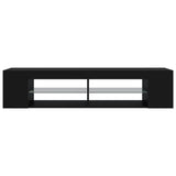 TV Cabinet with LED Lights Black 135x39x30 cm 804230