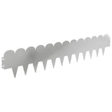 Lawn Edging 30 pcs 103 x 20 cm Steel Silver 8008689