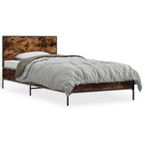 Bed Frame without Mattress Smoked Oak 90x190 cm Single 845564