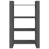 Book Cabinet/Room Divider Grey 80x35x125 cm Solid Wood Pine 813906