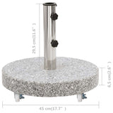 Parasol Base Granite 30 kg Round Grey 48562