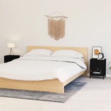 Nightstands 2 pcs Black 40x30x54.5 cm Steel and Glass 3095202