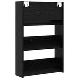 Shoe Cabinet 2 pcs Black Oak 60 x 18 x 90 cm Engineered Wood 875151