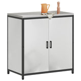 Kitchen Storage HATTEM Silver 90 x 50 x 92 cm Steel 874987