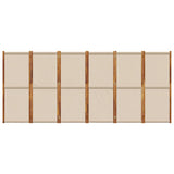 6-Panel Room Divider Taupe 420x180 cm 4003366