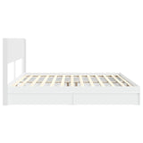 Bed Frame with Storage and Headboard White 180 x 200 cm 3414359