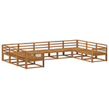 Outdoor Sofa Set 9 pcs Natural Solid Acacia Wood 3382887
