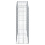 Arched Gabion Basket 200x50x140/160 cm Galvanised Iron 153477