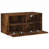 TV Wall Cabinet Smoked Oak 60x30x30 cm Engineered Wood 836862