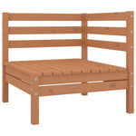 ZNTS 10 Piece Garden Lounge Set Solid Wood Pine Honey Brown 3083122