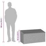 Garden Storage Box Light Grey 110x50x58 cm Poly Rattan 4104073