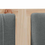 Upholstered Headboard Brown 200 cm Solid Pine Wood 879045