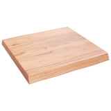 Table Top Light Brown 60x60x cm Treated Solid Wood Live Edge 363937