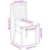 Dining Chairs 2 pcs Natural 50 x 52.5 x 91 cm Solid Rubber Wood 42020449