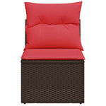 Garden Sofa 3 pcs Brown 55 x 62 x 69 cm Poly rattan 366238