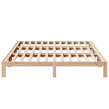 Family Bed Frame No Mattress 270x200 cm Solid Wood Pine 3324568