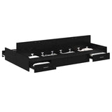 Storage Bed Frame Black oak 120 x 190 cm Engineered wood 3335326