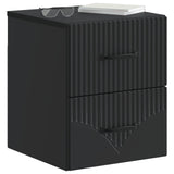 Wall-Mounted Bedside Cabinet 2 pcs Black 34.5 x 33 x 40 cm 898978