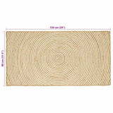 Area Rugs White 80 x 150 cm Jute 42010714