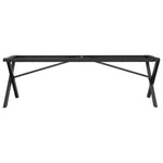 ZNTS Coffee Table Legs X-Frame 140x30x43 cm Cast Iron 357902