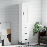 Highboard White 34,5x34x180 cm Engineered Wood 3200201