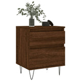 Bedside Cabinets 2 pcs Brown Oak 40x35x50 cm Engineered Wood 830683