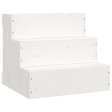 Pet Stair White 40x37.5x35 cm Solid Wood Pine 822462