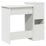 ZNTS Desk with Shelves White 84x40x78 cm Engineered Wood 860445