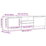 TV Cabinet with Drawer 140 x 35 x 40 cm Engineered Wood 862088