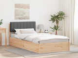 Bed Frame with Upholstered Headboard Dark Grey 90 x 200 cm 877795