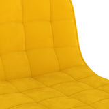 Bar Stools 2 pcs Yellow Velvet 333998