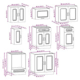 8 Piece Kitchen Cabinet Set Kalmar Artisan Oak Engineered Wood 3314830