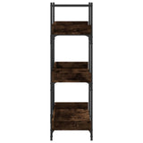 Bookcase 3-Tier Smoked Oak 100x33x108.5 cm Engineered Wood 837689