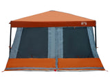 Camping Tent Set 2 pcs Grey and Orange Taffeta and Fabric 3337180