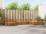 Outdoor Sofa Set 8 pcs Natural Solid Acacia Wood 3375269