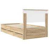 Bed Frame with Drawer Sonoma Oak 90 x 200 cm Engineer Wood 3410744
