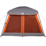 Family Tent Cabin 6-Person Grey and Orange Waterproof 4009568