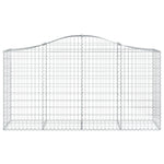 Arched Gabion Basket 200x50x100/120 cm Galvanised Iron 153395