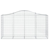 Arched Gabion Baskets 9 pcs 200x50x100/120 cm Galvanised Iron 3145647