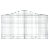 Arched Gabion Baskets 10 pcs 200x50x100/120 cm Galvanised Iron 3145648