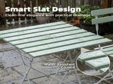 Outdoor Bistro Set Folding Patio Furniture Set with 2 Chairs Table for 2 People White and Green T3398P551643
